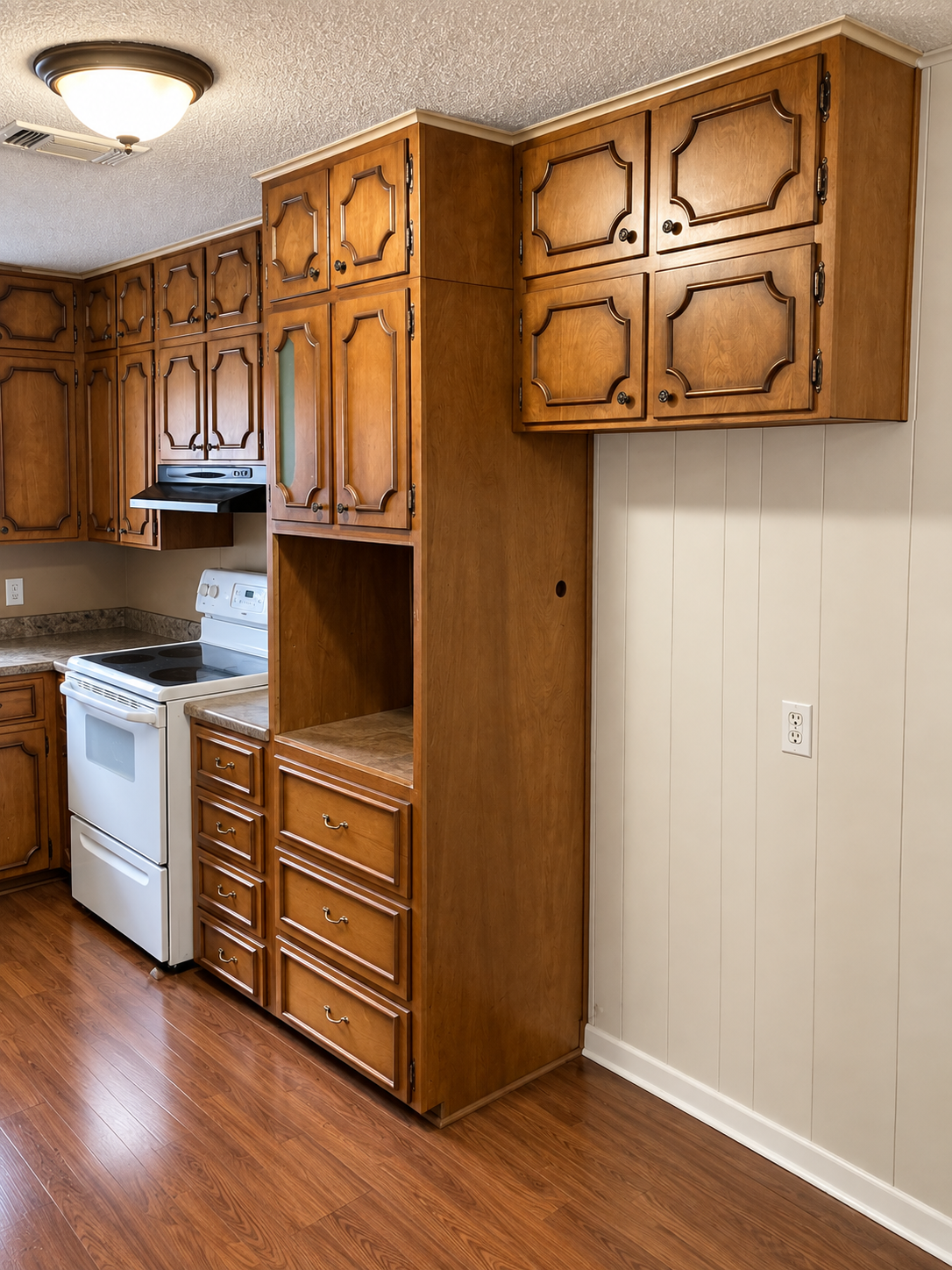 Kitchen cabinetry before remodeling