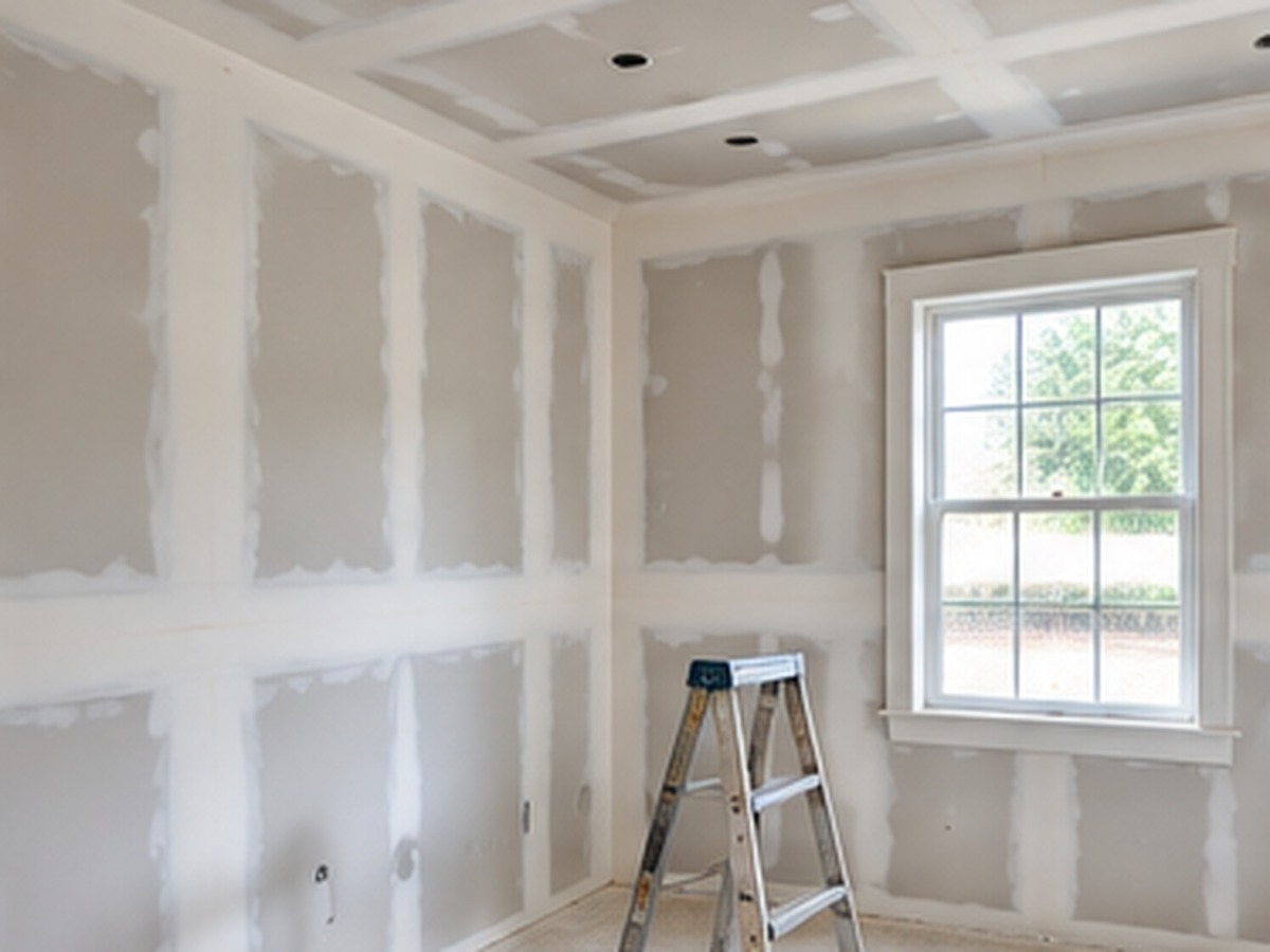 Drywall finishing example