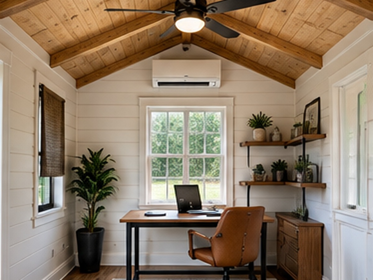 Portable building finish-out example